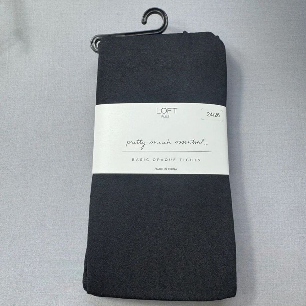 NWT Loft Tights 24/26 Black Opaque Pretty Much Essential